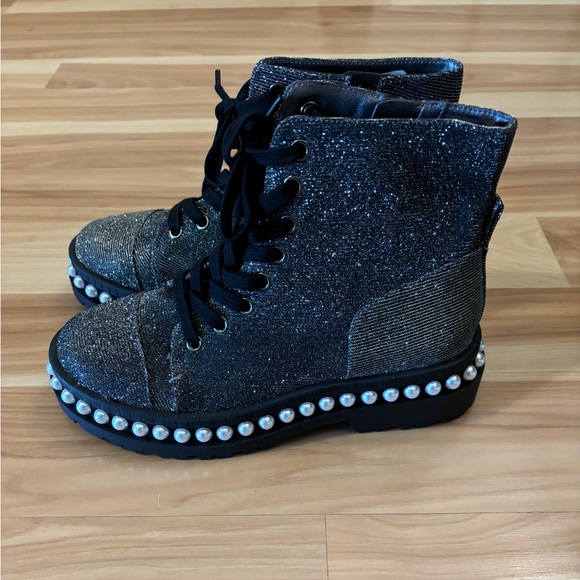 Jessica Simpson Eilir Sparkly Studded Combat Boot Size 6.5 New - Picture 7 of 7